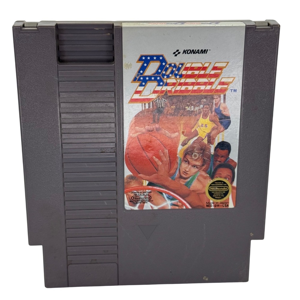 Double Dribble Nintendo NES Konami 1987 Basketball Game‎ Cartridge NES-DW-USA